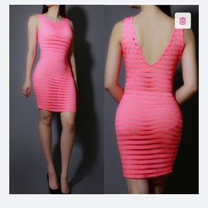 Pink Mesh Dress